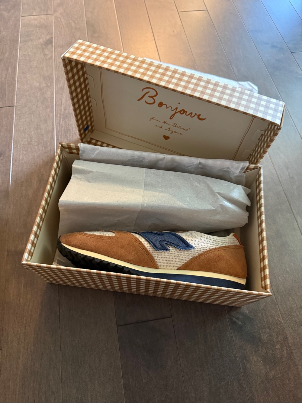 NWT Sezane x New Balance 471 Two-Tone Blue and Ecru Women's Sneakers 7.5 / 8 - Picture 6 of 8